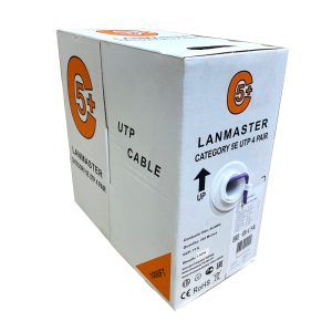 Кабель LANMASTER патч-кордовый UTP, 4x2, кат 5E, 350Mhz, LSZH, 305 м 